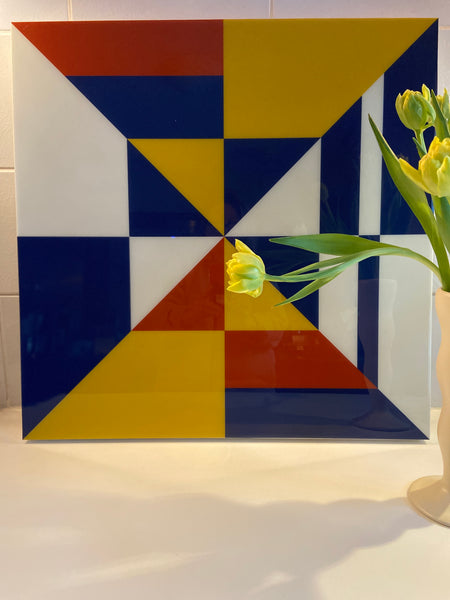 Nautical Flag Blue "A-1" Mixed Media Art