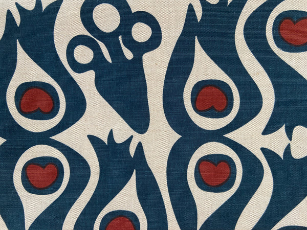 PEACOCK TEAL/WINE on natural SWATCH