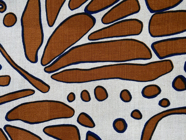 WINGS NUTMEG/NAVY on Natural SWATCH