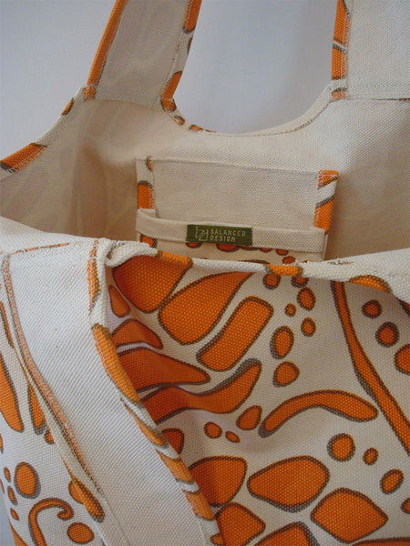 Wings tote tangerine