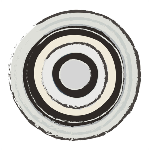 Black + White Circles Geometric Fine Art Print