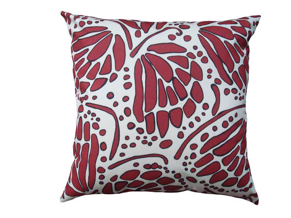 Wings Red Canvas Pillow