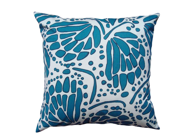 Wings Turquoise Blue Canvas Pillow