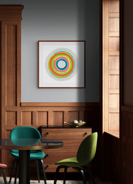 Kaleidoscope Geometric Circles Fine Art Print