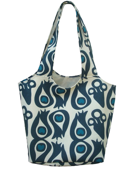 Peacock Large Market Tote in Slate